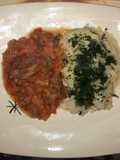 Roast Beef Especiado a la Cacerola con Arroz Cremoso y Coliflor