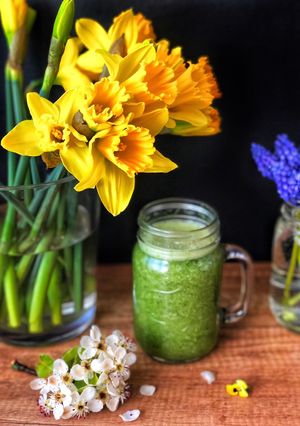 O poză a rețetei Smoothie cu spanac.