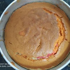 A picture of Naked Marbled Vanilla cake.#ChristmasBaking#.