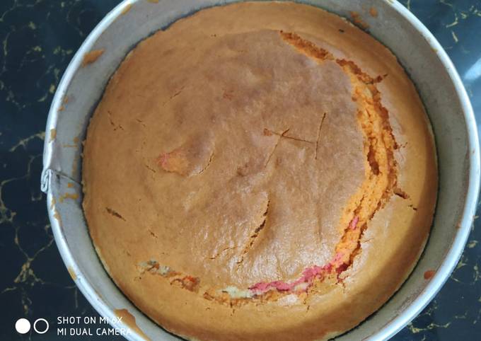 Recipe of Favorite Naked Marbled Vanilla cake.#Baking#