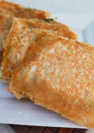A picture of Stuffed potato bread 🍞 paratha !.