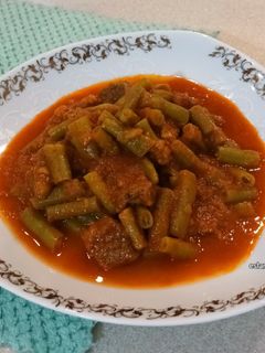 عکسی از دستور خورش لوبیا سبز