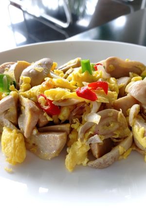 Foto resep Tumis Jamur Merang Telur