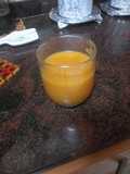 Batido de papaya, nectarina y zumo de naranja