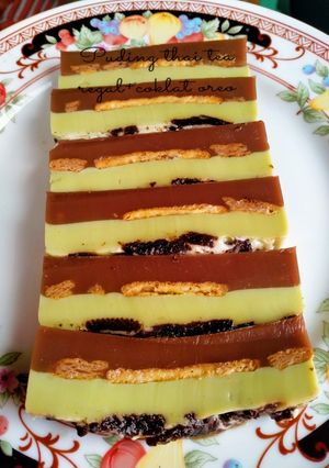 Foto resep Puding thai tea regal oreo