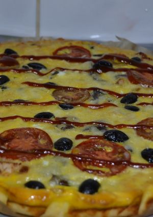 O poză a rețetei Pizza cu piept de pui.