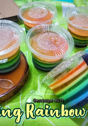 Foto resep Puding rainbow