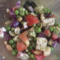 A picture of Jhat pat salad.