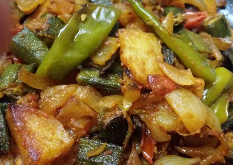 Simple Way to Make Homemade Crispy Bhindi Potato