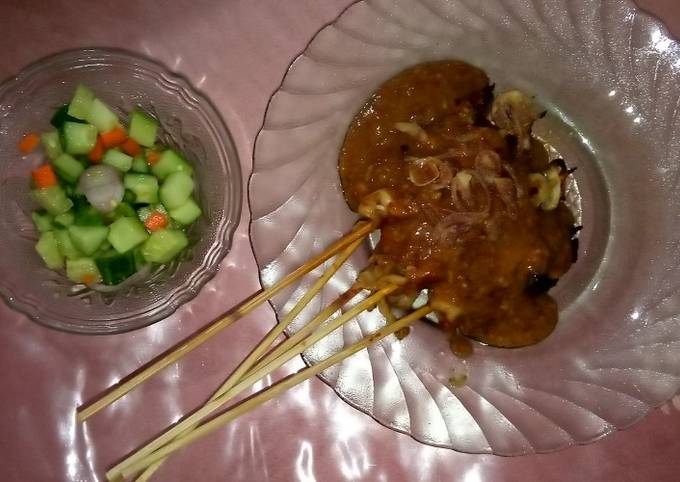 Anti Ribet, Bikin Sate jamur tiram saus kacang Menu Enak