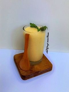 عکسی از دستور اسموتی میوه (موز زردآلو انبه)🍌🍋
