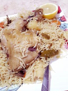 صورة لوصفة كبسة دجاج بالخضار