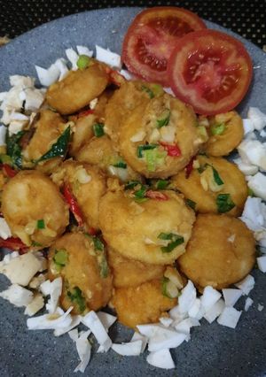 Foto resep Tofu Saus Telur Asin Pedas