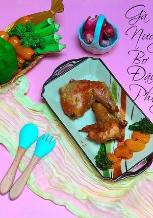 Hình của món Gà nướng bơ đậu phộng (từ cthuc Cút nướng bơ đậu phộng bé Thi Trần).