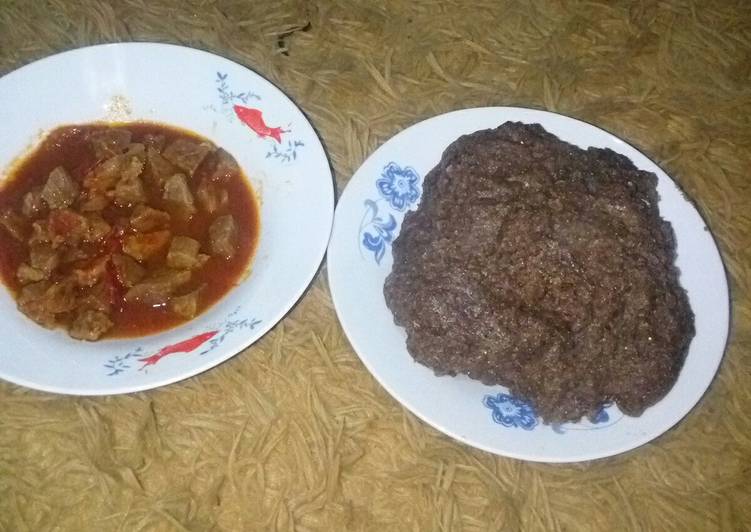 Ugali wimbi with meat stew # festive season contest at kakamega