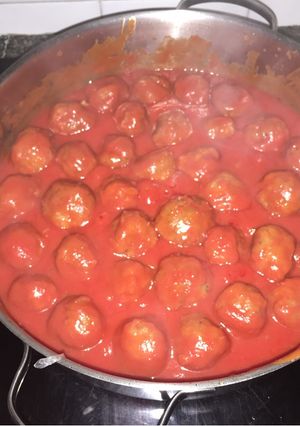 A picture of Meatballs with Tomato Sauce.