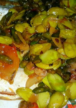 Foto resep Ikan asin peda tumis pete