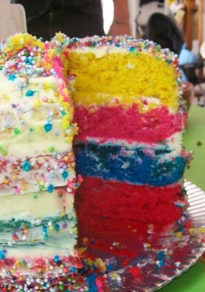 Una foto de Torta arcoiris