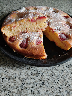 Una foto de Bizcocho de fresas