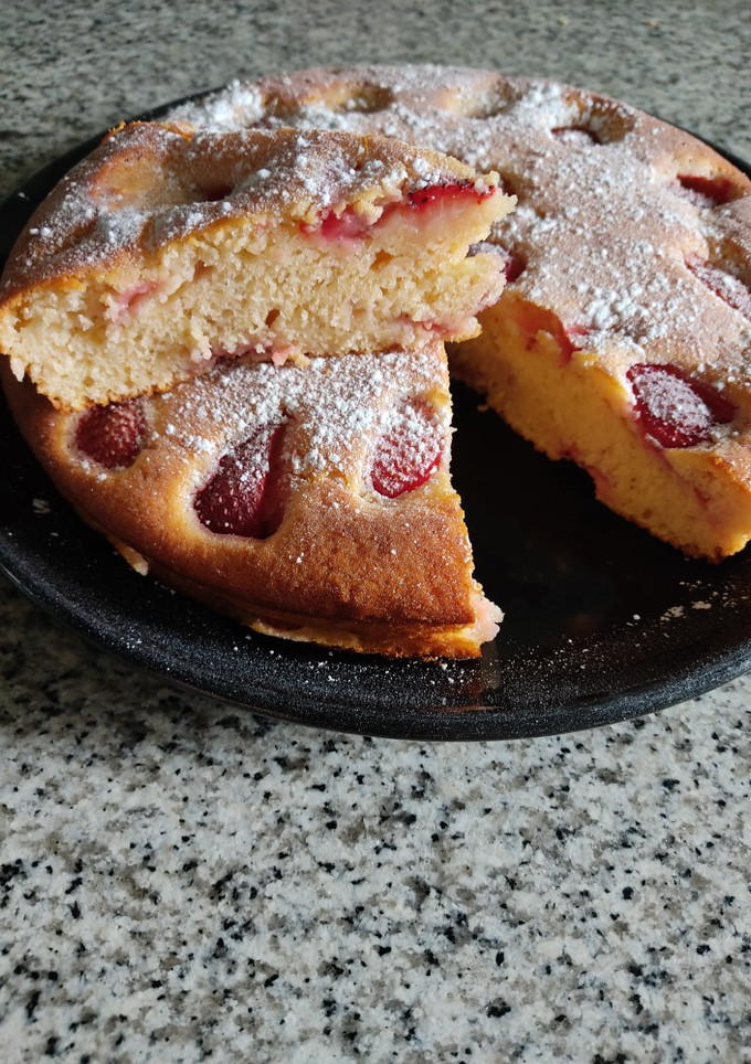 Una foto de Bizcocho de fresas