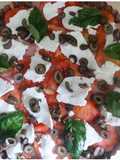 Pizza en base de coliflor (gluten free)