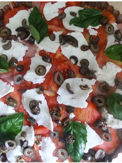 Una foto de Pizza en base de coliflor (gluten free)