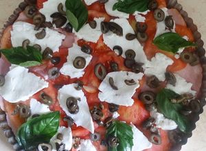 Una foto de Pizza en base de coliflor (gluten free)