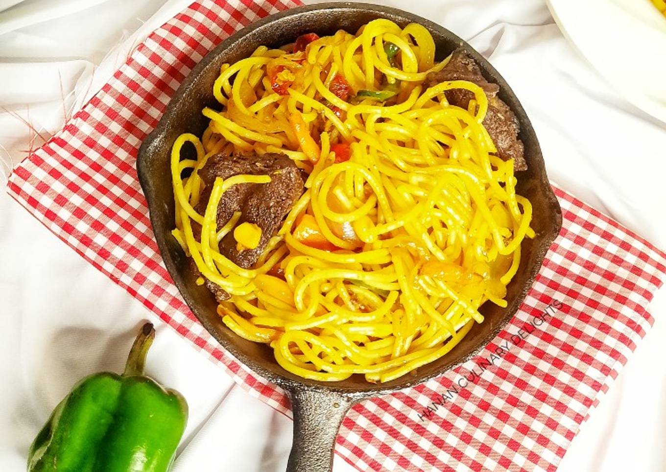 Non sticky (pasta) spagetti stir fry #oneafrica