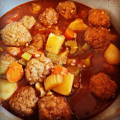 A picture of Instant Pot Meatball Stew.