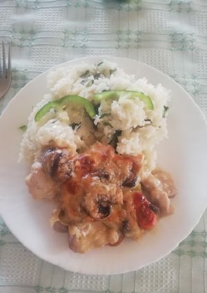 Rakott filézett csirkecomb recept fotója