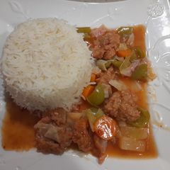A picture of ابلے چاول.