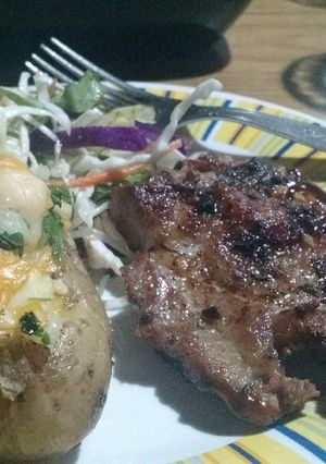 Una foto de Bondiola de cerdo con salsa bbq