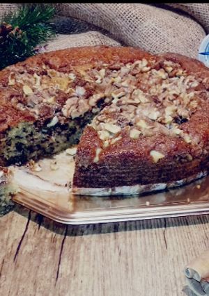 صورة لوصفة كيك الجوز والقرفة