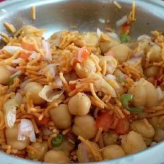A picture of Chana Chaat (White Chick Peas Chaat).