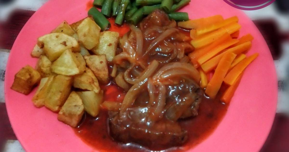 Resep Steak Daging Sapi Barbeque Rumahan oleh Khusnul