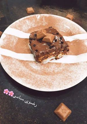 صورة لوصفة حلى البسكوت بالشوكولاته خطير