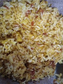عکسی از دستور بادمجان پلو تند و تیز 🍆🍆🍚🍚🌶🌶