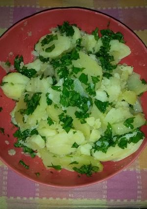 Foto di Insalata di patate con emulsione di prezzemolo