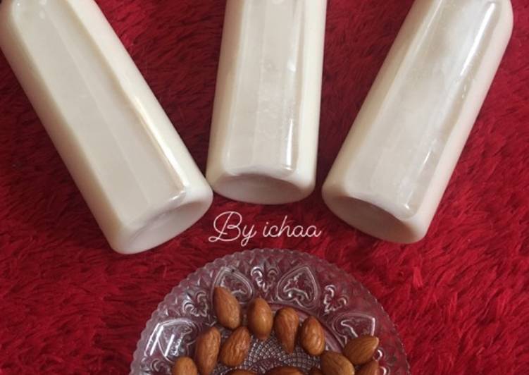 Cara Gampang Menyiapkan Homemade almond milk yang Bisa Manjain Lidah