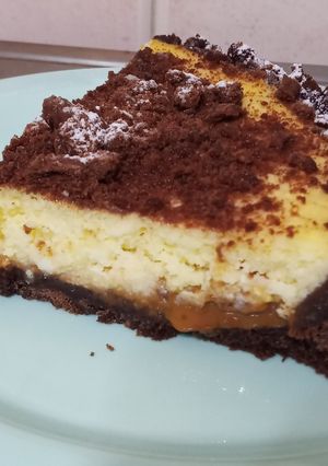 Una foto de Tarta de ricota con base de chocolate