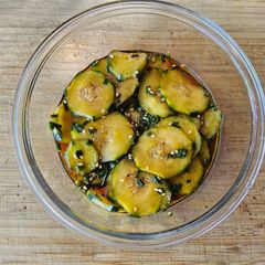 A picture of Lee's Asian Cucumber Salad.