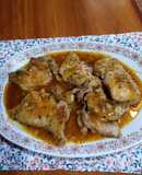 Pechugas de pollo en salsa al ajillo con miel