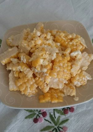 صورة لوصفة 🌽 ذرة مسلوقة مع جبنة وزبدة(طريقة سورية)
