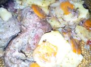Una foto de carne aguja