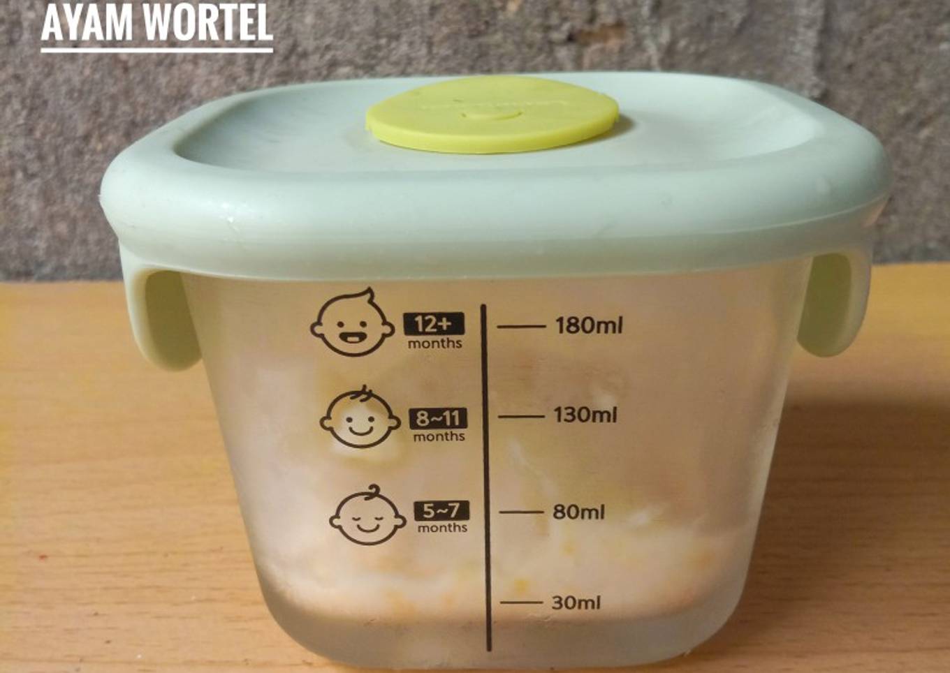 Bubur ayam wortel - MPASI 6 Bulan
