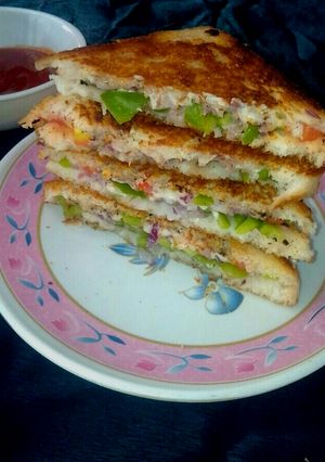 A picture of Veg cheese sandwich.