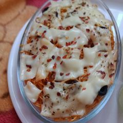 A picture of Cheese Baked Noodles.