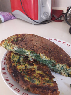 Una foto de Tortilla de acelga y zanahoria