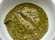 A picture of homemade pesto