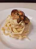Fettuccine with Parmesan Cream and Porcini Mushrooms
